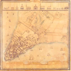 Karte von Manhattan, ca. 1740